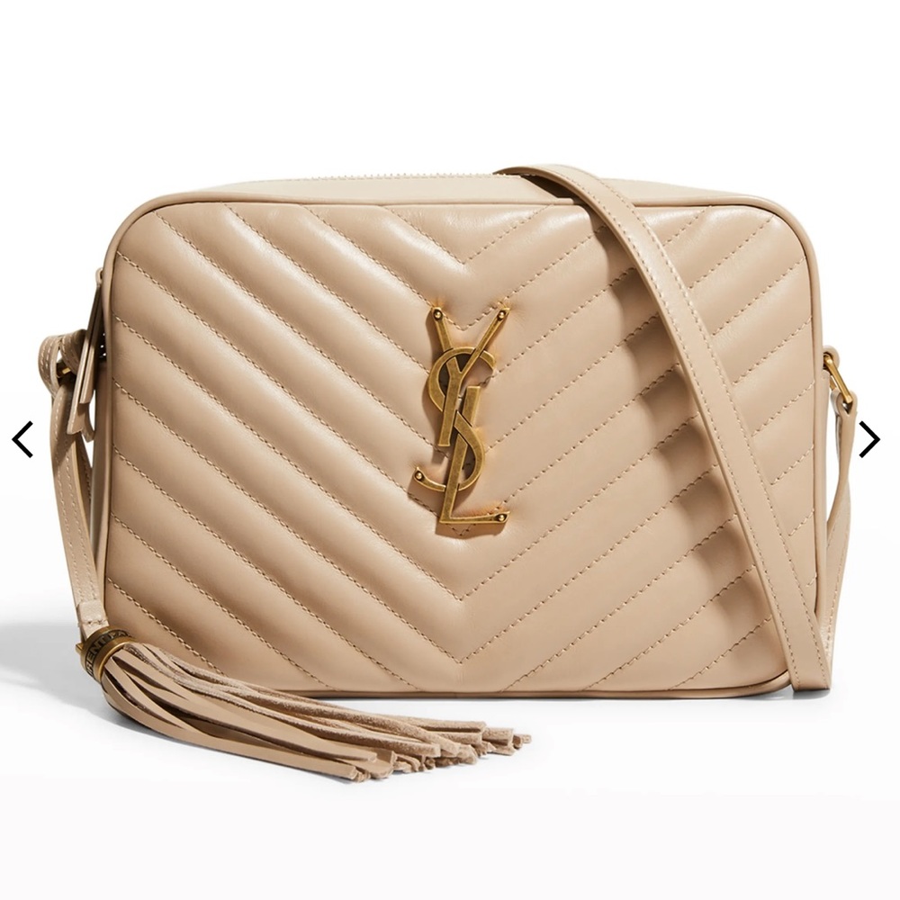 Saint Laurent YSL Mini Lou Bag Beige Ivory w/Gold Hardware LIKE NEW